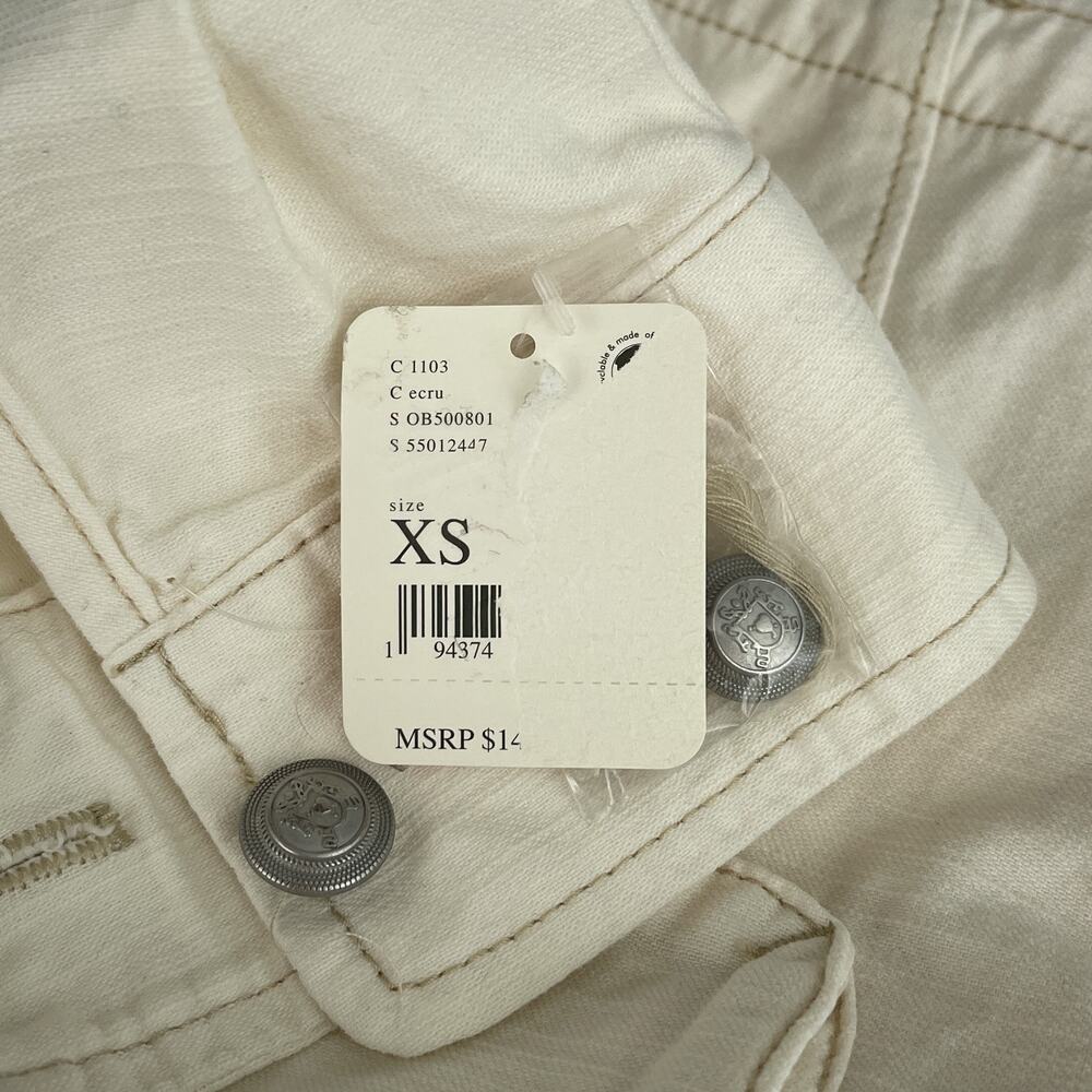 NWT Free People Not Your Brother's Utility Jacket Ecru Cream Women's Size XS - Picture 14 of 16